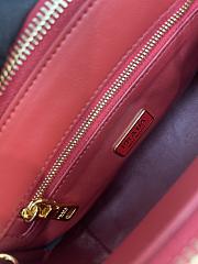 Fortok Prada Galleria Patent Leather Mini Handbag Red 1BA906 20x15x9.5cm - 4