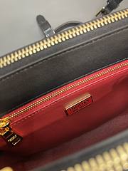 Fortok Prada Galleria Patent Leather Mini Handbag Black 1BA906 20x15x9.5cm - 5