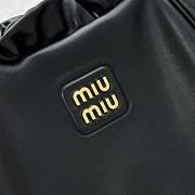 Fortok MiuMiu Cloud Underarm Bag Black 5614 38x19x7cm - 5
