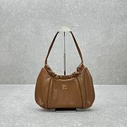 Fortok MiuMiu Cloud Underarm Bag Brown 5614 38x19x7cm - 1