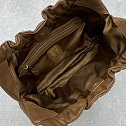 Fortok MiuMiu Cloud Underarm Bag Brown 5614 38x19x7cm - 6