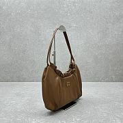 Fortok MiuMiu Cloud Underarm Bag Brown 5614 38x19x7cm - 3