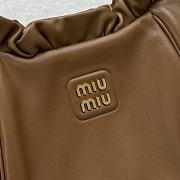 Fortok MiuMiu Cloud Underarm Bag Brown 5614 38x19x7cm - 2