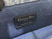 Fortok Dior 30 Montaigne East-West Bag with Chain Blue Denim Oblique 21x12x6cm - 2