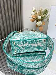 Fortok Dior Lady Bag Tiger Embroidery Green 24x20x11cm - 3