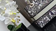 Fortok Dior Lady D-lite Bag Pastoral Flower Winter Lady Diana Embroidery 24x20x11cm - 6