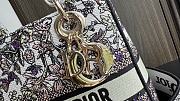 Fortok Dior Lady D-lite Bag Pastoral Flower Winter Lady Diana Embroidery 24x20x11cm - 5