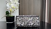 Fortok Dior Lady D-lite Bag Pastoral Flower Winter Lady Diana Embroidery 24x20x11cm - 3