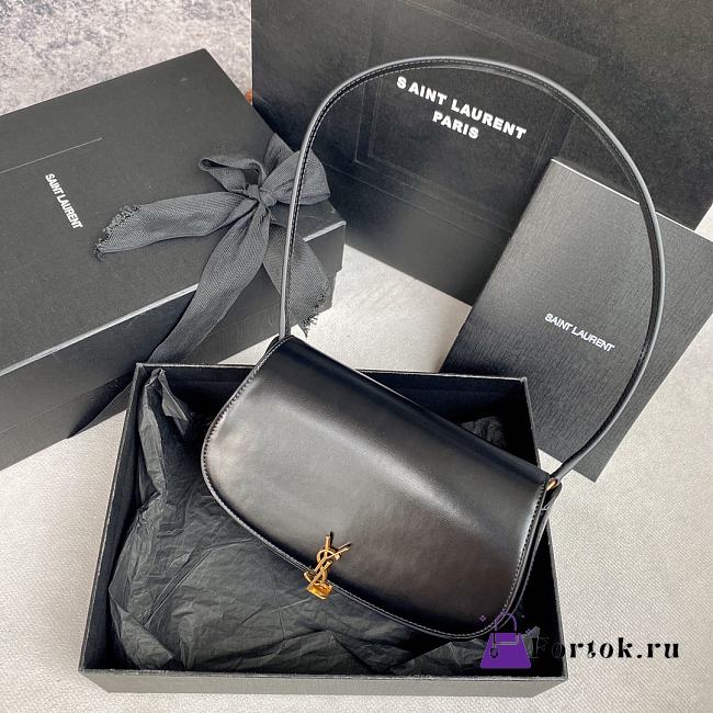 Fortok Saint Laurent Mini Voltaire Underarm Bag Black 779642 17.5x13.5x5cm - 1