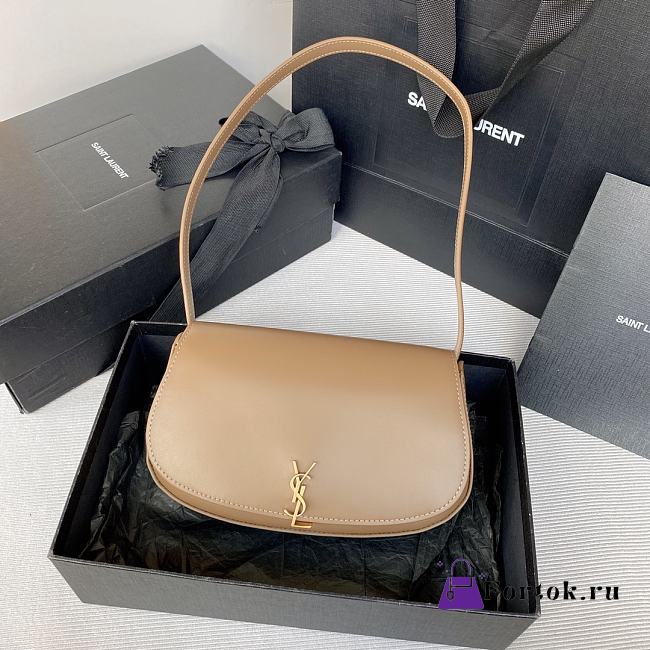 Fortok Saint Laurent Mini Voltaire Underarm Bag Brown 779642 17.5x13.5x5cm - 1
