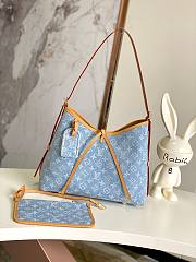 Fortok Louis Vuitton CarryAll PM Bag Sky Blue Denim M11462 29×12×24cm - 1