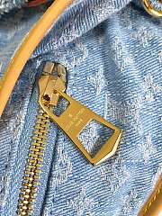 Fortok Louis Vuitton CarryAll PM Bag Sky Blue Denim M11462 29×12×24cm - 5
