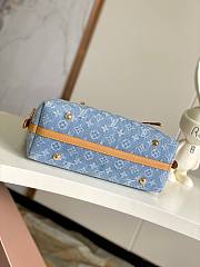 Fortok Louis Vuitton CarryAll PM Bag Sky Blue Denim M11462 29×12×24cm - 4