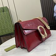 Fortok Gucci Dionysus Shoulder Bag Red Patent Leather 795005 28x16x10.5cm - 6
