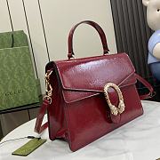 Fortok Gucci Dionysus Top Handle Bag Red Patent Leather 29x20x10.5cm - 4