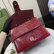 Fortok Gucci Dionysus Top Handle Bag Red Patent Leather 29x20x10.5cm - 3