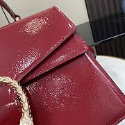 Fortok Gucci Dionysus Top Handle Bag Red Patent Leather 29x20x10.5cm - 2