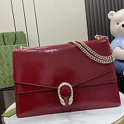 Fortok Gucci Dionysus Shoulder Bag Red Patent Leather 42x28x12cm - 1