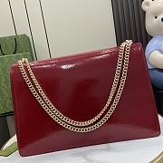 Fortok Gucci Dionysus Shoulder Bag Red Patent Leather 42x28x12cm - 6