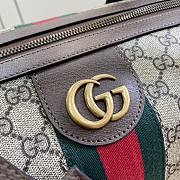 Fortok Gucci Savoy Duffle Bag Beige and Ebony GG Supreme Canvas 763295 42x31.5x21cm - 6