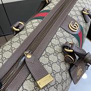 Fortok Gucci Savoy Duffle Bag Beige and Ebony GG Supreme Canvas 763295 42x31.5x21cm - 3