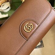Fortok Gucci Diana Shoulder Bag With Bamboo And Chain In Brown Leather 675795 26cm - 5
