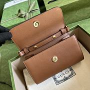 Fortok Gucci Diana Shoulder Bag With Bamboo And Chain In Brown Leather 675795 26cm - 2