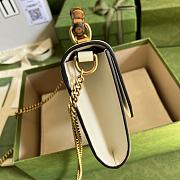 Fortok Gucci Diana Shoulder Bag With Bamboo And Chain In White Leather 675795 26cm - 6