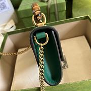 Fortok Gucci Diana Shoulder Bag With Bamboo And Chain In Green Leather 675795 26cm - 3