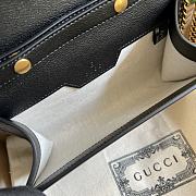 Fortok Gucci Diana Shoulder Bag With Bamboo And Chain In Black Leather 675795 26cm - 2