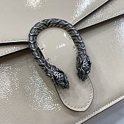 Fortok Gucci Dionysus Top Handle Bag Beige Patent Leather 29x20x10.5cm - 4