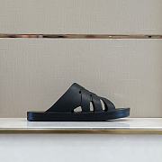 Fortok Bottega Veneta Beach Slippers Black - 2