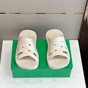 Fortok Bottega Veneta Beach Slippers White - 1