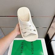 Fortok Bottega Veneta Beach Slippers White - 3