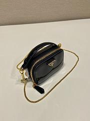 Fortok Prada Black Patent Leather Mini Pouch 1NR025 11x6.5x2.5cm - 5