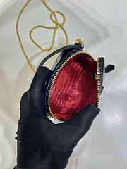Fortok Prada Black Patent Leather Mini Pouch 1NR025 11x6.5x2.5cm - 4
