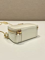 Fortok Prada White Patent Leather Mini Pouch 1NR025 11x6.5x2.5cm - 3