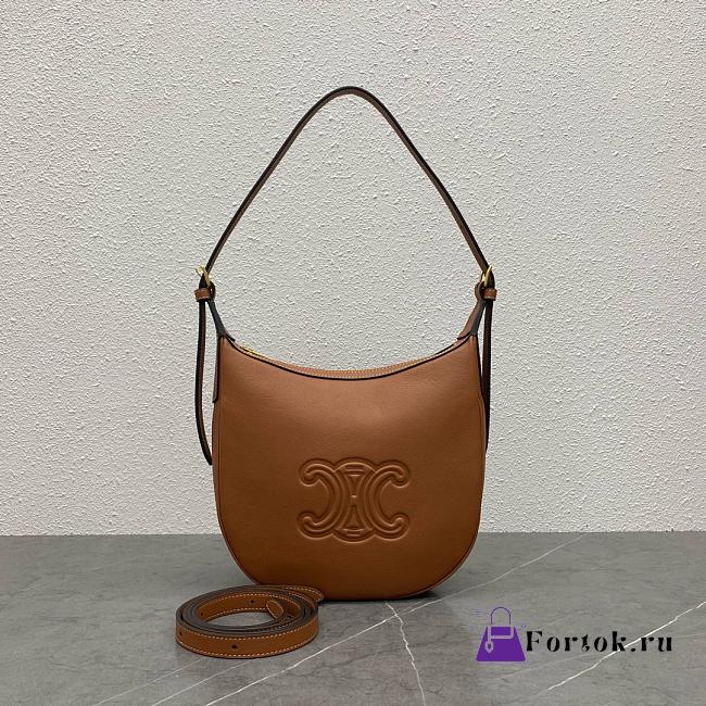 Fortok Celine Heloise Hobo Bag Brown 117253 23x17x21cm - 1