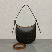 Fortok Celine Heloise Hobo Bag Brown & Black 117253 23x17x21cm - 1