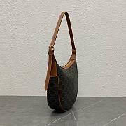 Fortok Celine Heloise Hobo Bag Brown & Black 117253 23x17x21cm - 2