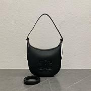 Fortok Celine Heloise Hobo Bag Black 117253 23x17x21cm - 1