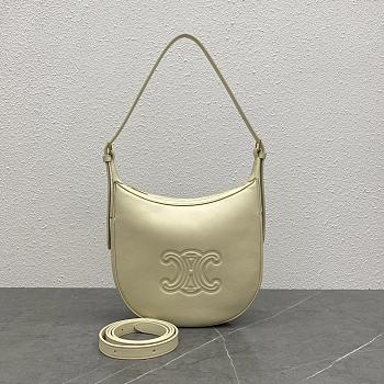 Fortok Celine Heloise Hobo Bag Cream 117253 23x17x21cm