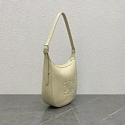 Fortok Celine Heloise Hobo Bag Cream 117253 23x17x21cm - 6