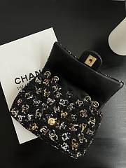 Fortok Chanel Evening Bag Sequins & Gold-Tone Metal Black, Gold, Silver 20cm - 5