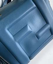 Fortok Fendi Mini FF Cube Bag In Nappa Leather Blue 16x9x13cm  - 5