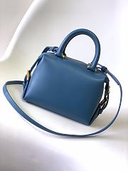 Fortok Fendi Mini FF Cube Bag In Nappa Leather Blue 16x9x13cm  - 4