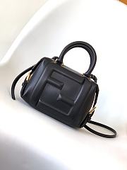 Fortok Fendi Mini FF Cube Bag In Nappa Leather Black 16x9x13cm  - 1