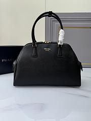 Fortok Prada Large Saffiano Leather Bag Black 1BG524 40x26x12cm - 1