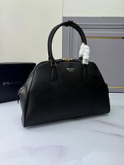 Fortok Prada Large Saffiano Leather Bag Black 1BG524 40x26x12cm - 6