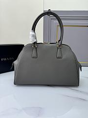 Fortok Prada Large Saffiano Leather Bag Grey 1BG524 40x26x12cm - 2